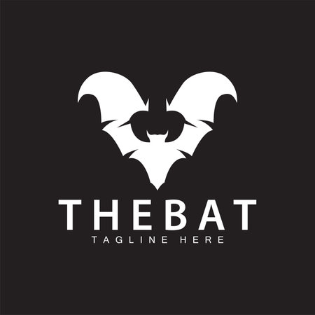 Halloween bat logo bat night animal design vector illustration templateのイラスト素材
