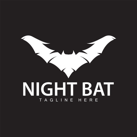 Halloween bat logo bat night animal design vector illustration templateのイラスト素材