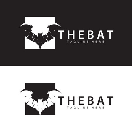 Halloween bat logo bat night animal design vector illustration templateのイラスト素材