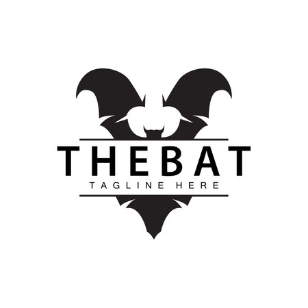Halloween bat logo bat night animal design vector illustration templateのイラスト素材