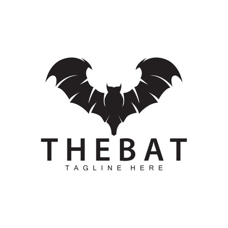 Halloween bat logo bat night animal design vector illustration templateのイラスト素材