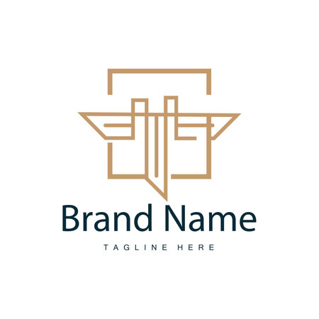 Design initials alphabet letter t logo simple product brand templateのイラスト素材