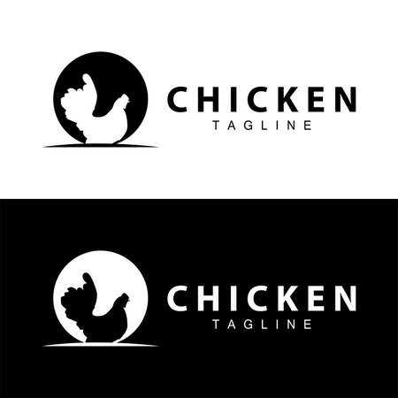 Chicken logo farm animal livestock chicken farm design fried chicken restaurantのイラスト素材