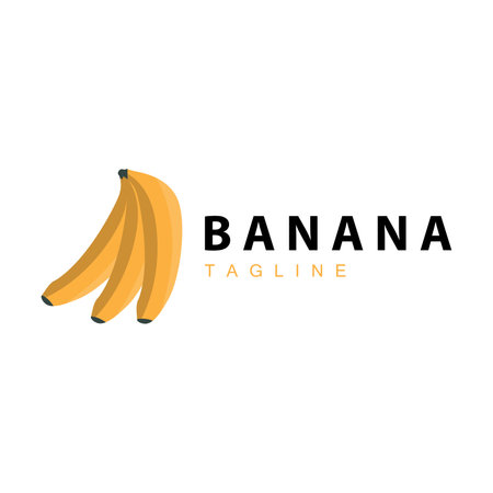 Banana logo design fresh plantation farmer banana fruit vector silhouette template illustrationのイラスト素材