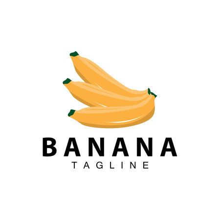 Banana logo design fresh plantation farmer banana fruit vector silhouette template illustrationのイラスト素材