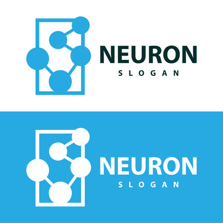 Neuron logo simple design network cel technology particles template Illustrationのイラスト素材