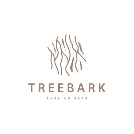 Wood logo design structure layers forest tree bark vector templateのイラスト素材