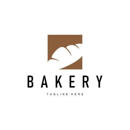 delicious bakery food design bread logo with simple vintage concept illustration templateのイラスト素材