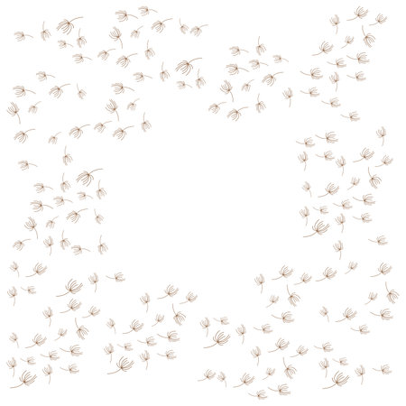 dandelion logo concept wallpaper background design illustration dandelion plant template flyingのイラスト素材