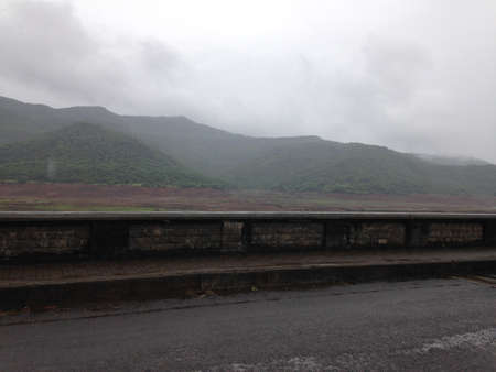 mountains and sky are combineの写真素材