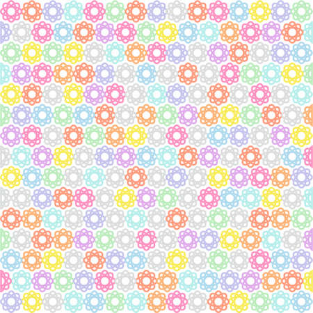 The Colorful Flower Design In White Backgroundの写真素材