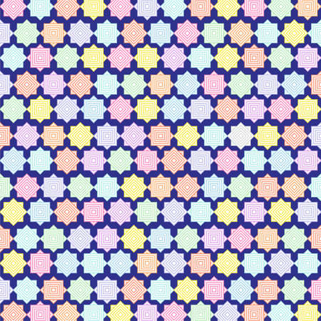 The Best Design and Colorful Pattern Wallpaper in Blue Backgroundの写真素材