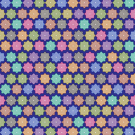 The Best Design and Colorful Pattern Wallpaper in Blue Backgroundの写真素材
