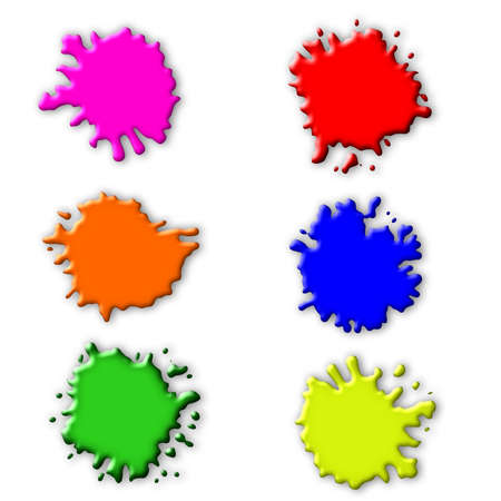 Set Of Color Blotsの写真素材