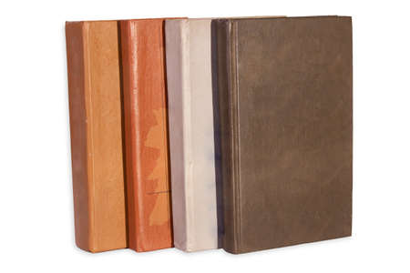 stack of Old books isolated on whiteの写真素材
