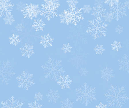 Winter Background with Snowflakesの写真素材