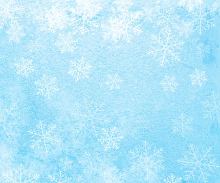 Winter Background with Snowflakesの写真素材