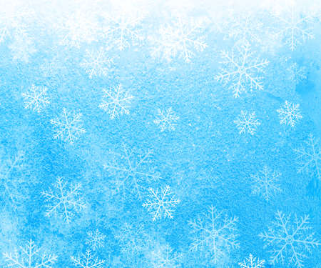 Winter Background with Snowflakesの写真素材