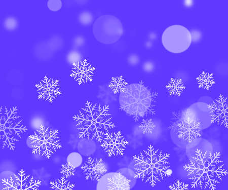 Winter Background with Snowflakesの写真素材