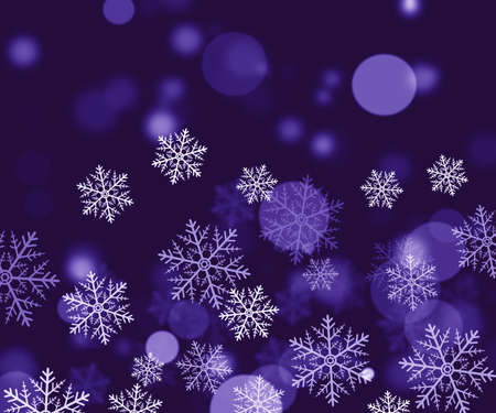Winter Background with Snowflakesの写真素材
