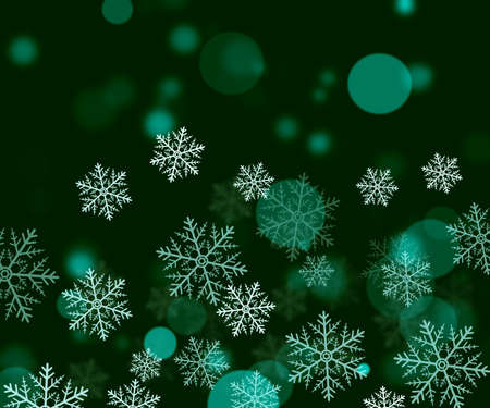 Winter Background with Snowflakesの写真素材