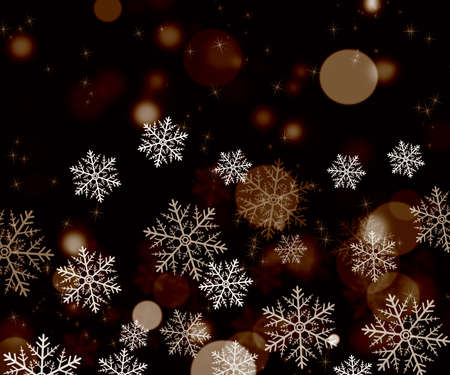 Winter Background with Snowflakesの写真素材