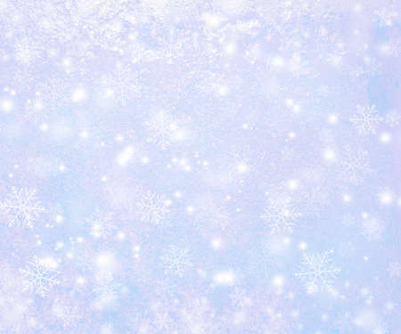 Winter Background with Snowflakesの写真素材