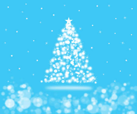 Sparkling Christmas tree backgroundの写真素材