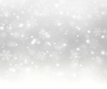 Winter Background with Snowflakesの写真素材