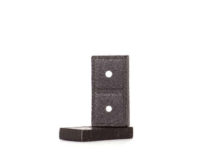 dominoes isolated on the white.の写真素材