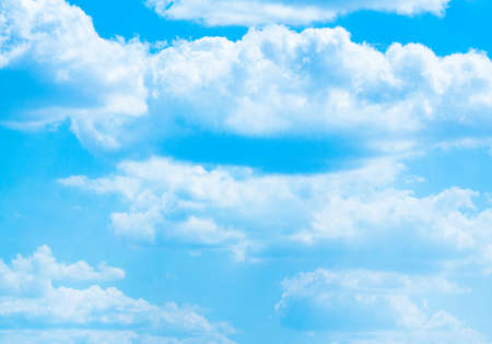 blue sky background with tiny cloudsの写真素材