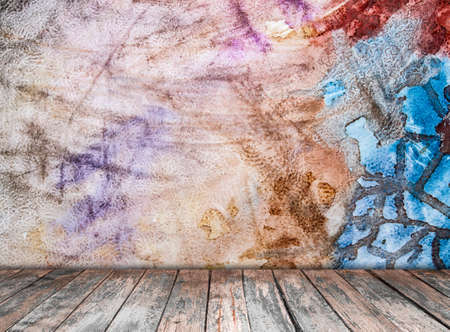 room interior vintage with  wood floor backgroundの写真素材