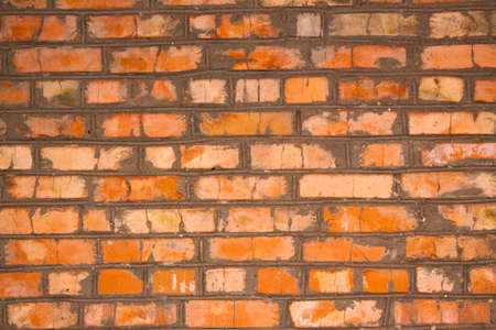 Background of old vintage brick wallの写真素材