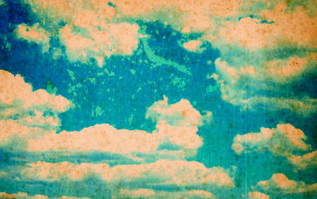 Retro sky and clouds background.の写真素材