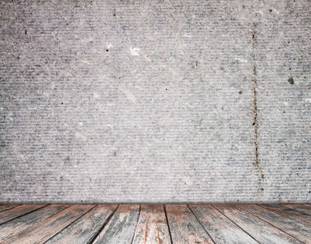 empty room with  wall and wooden floorの写真素材