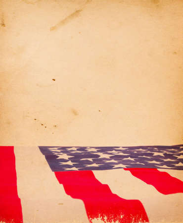 American flag. Grunge backgroundの写真素材