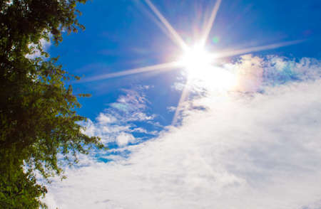 Blue sky with clouds. Natureの写真素材