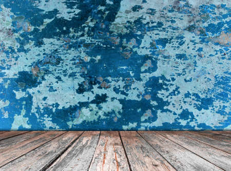empty room with  wall and wooden floorの写真素材