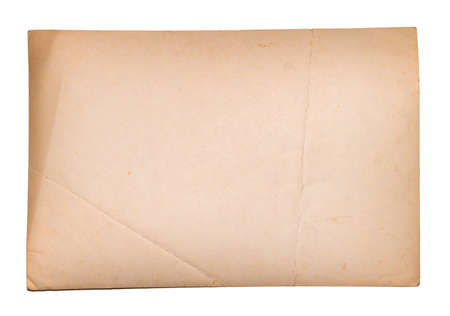 Back of an old photo isolated on white backgroundの写真素材