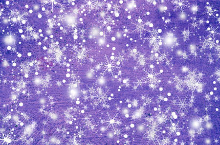 Magic christmas background with snowflakes in winterの写真素材