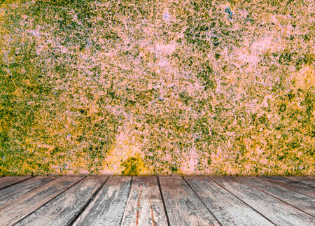 room interior vintage with wood floor backgroundの写真素材