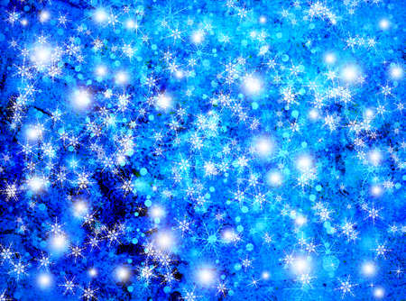 Christmas and New Year background with snowflakesの写真素材