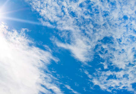 Blue sky with clouds.の写真素材