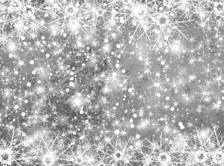 Christmas and New Year background with snowflakesの写真素材