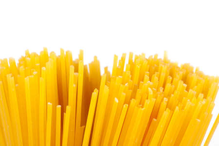 Bunch of spaghetti isolated on white background.の写真素材