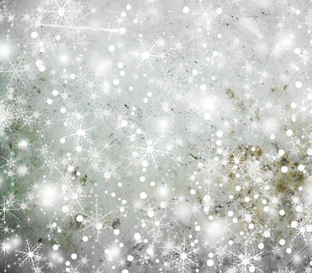 Christmas and New Year background with snowflakesの写真素材