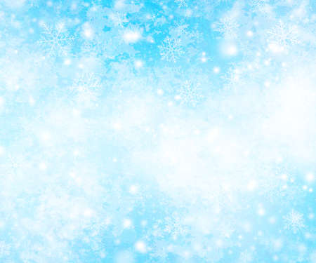 Winter Background with Snowflakesの写真素材