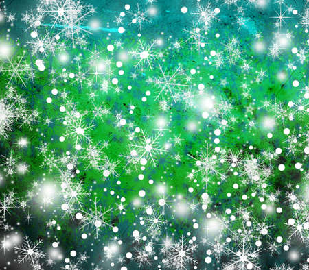 Christmas and New Year background with snowflakesの写真素材