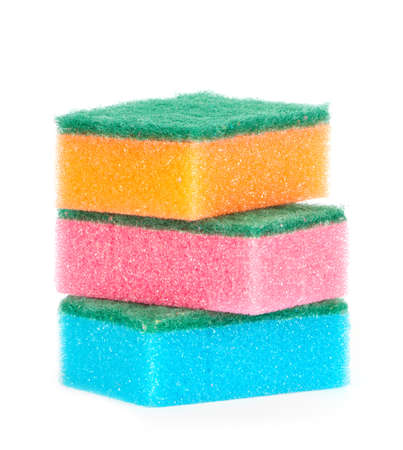 Image of colored sponges isolated close up.の写真素材
