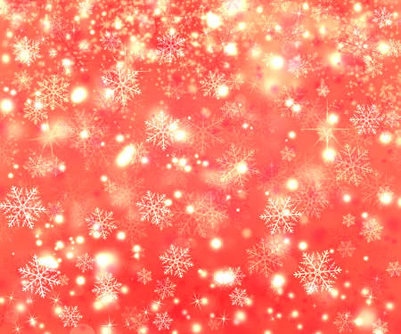 Winter Background with Snowflakesの写真素材